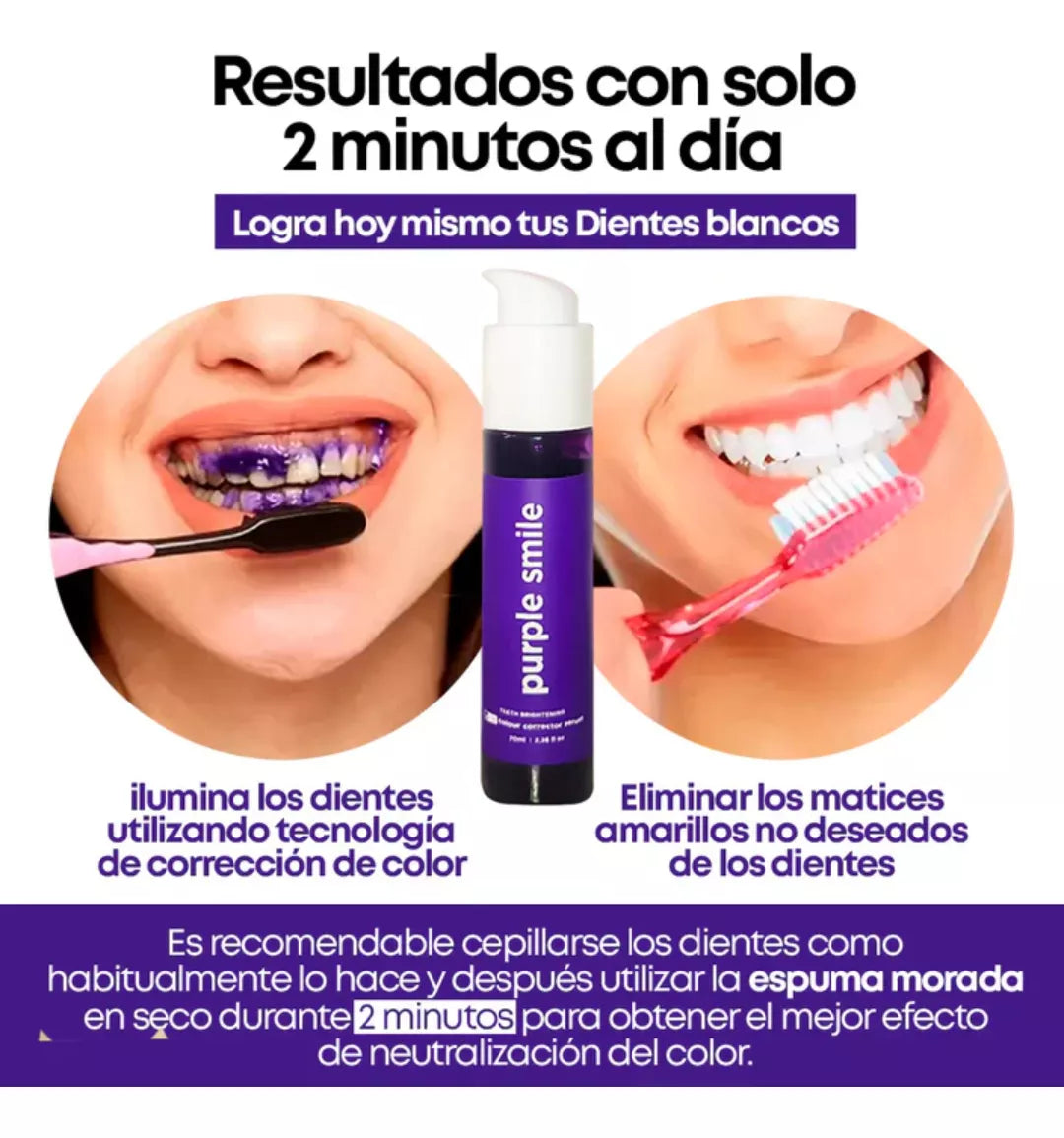Purple Smile™ - Crema de Dientes Blanqueadora