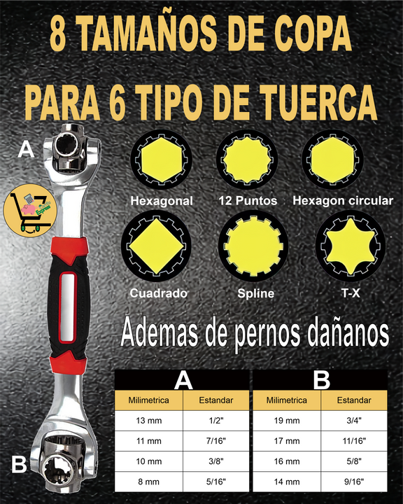 Power-Max™️ORIGINAL LLAVE INGLESA MULTIUSOS 48 EN 1