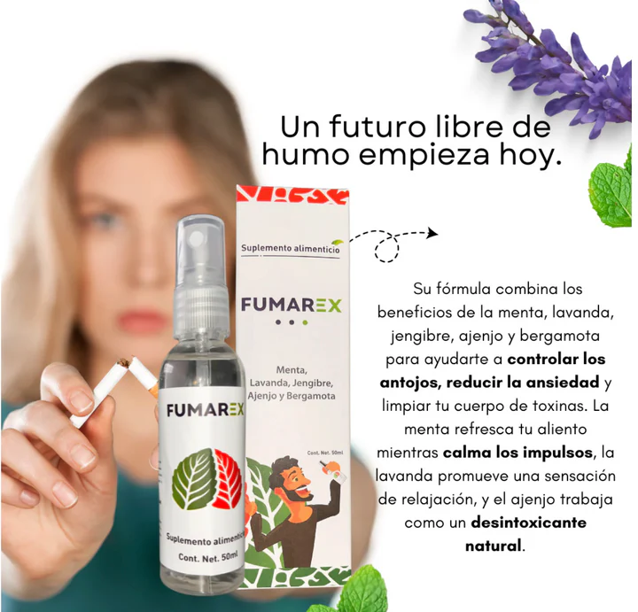 FUMAREX® FORMULA NATURAL EN SPRAY - APOYO PARA REDUCIR EL CONSUMO DE TABACO